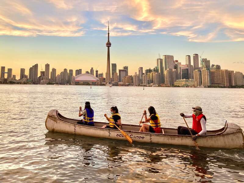 Toronto Islands: Sunset Canoe Tour - City Skyline Views, Birds, and Those Calm Water Moments
