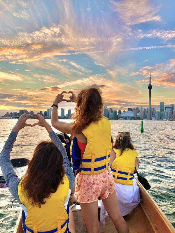 Toronto Islands: Sunset Canoe Tour - From Centre Island Out to Bird Sanctuary and Donout Island, Plus a 1905 Bridge