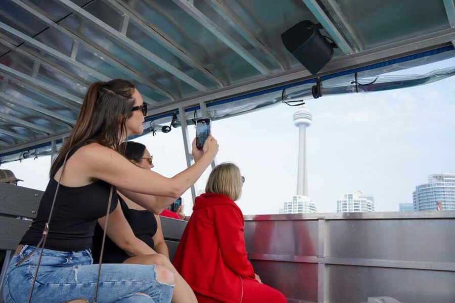 Toronto: Premium Driving Tour with Tower and Harbour Cruise - The narrated downtown loop, Dundas Square to Queen’s Park to Nathan Philips Square