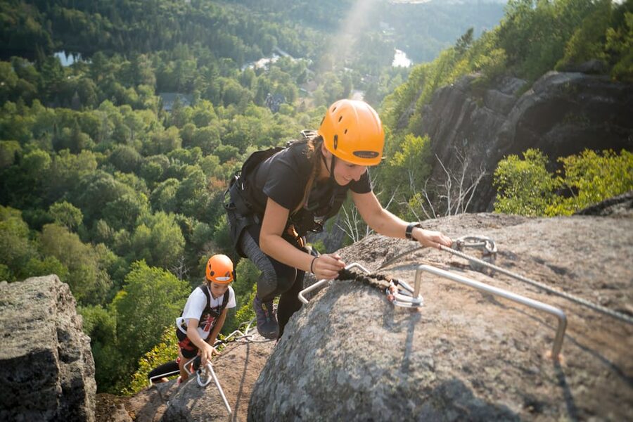 Tyroparc: Via Ferrata and Hiking in the Laurentians - Bridges and obstacles: the part that makes it feel like a course