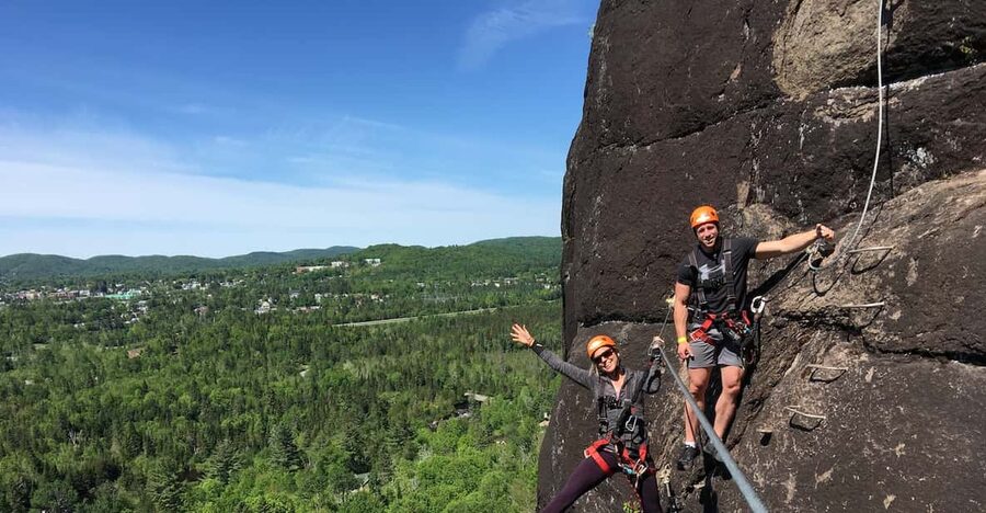 Tyroparc: Via Ferrata and Hiking in the Laurentians - The summit views over Ste Agathe-des-Monts