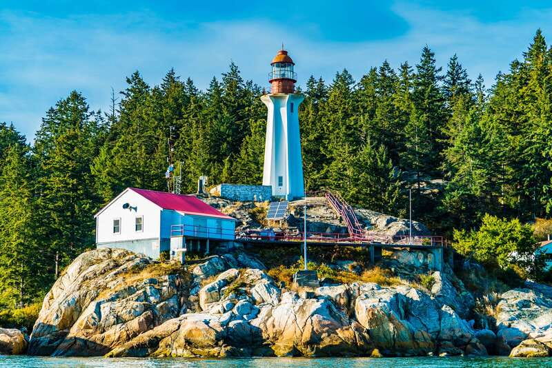Vancouver: Boat to Bowen Island on UNESCO Howe Sound Fjord - Lighthouse Park and the protected forest feel of the coast